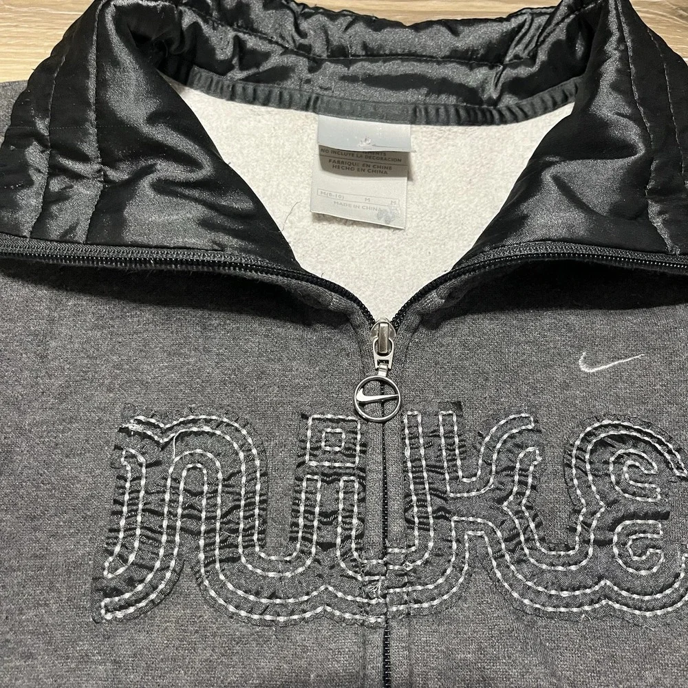 Nike Sportswear Club Fleece Gray Sweatshirt‎ & Pants Set Size M 8-10 Y2K
